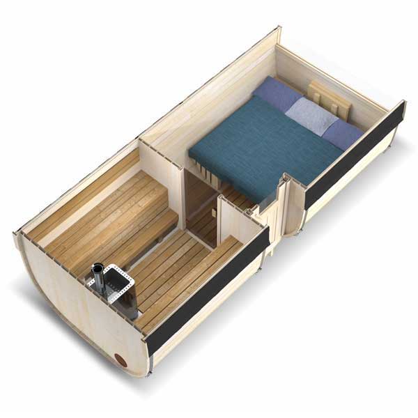 bilde 3 5m badstutoenne for 6 pers med omkledningsrom og mulighet for stor seng