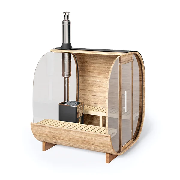 bilde 1 2-2.3m kube glass badstu for 4 pers