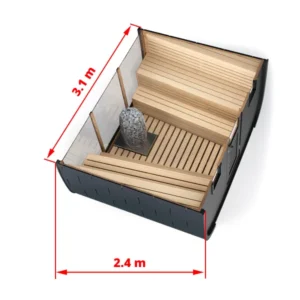 Vision Sauna - Oval utendørs badstue for 8 Pers.